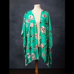 Green Floral Kimono - Small